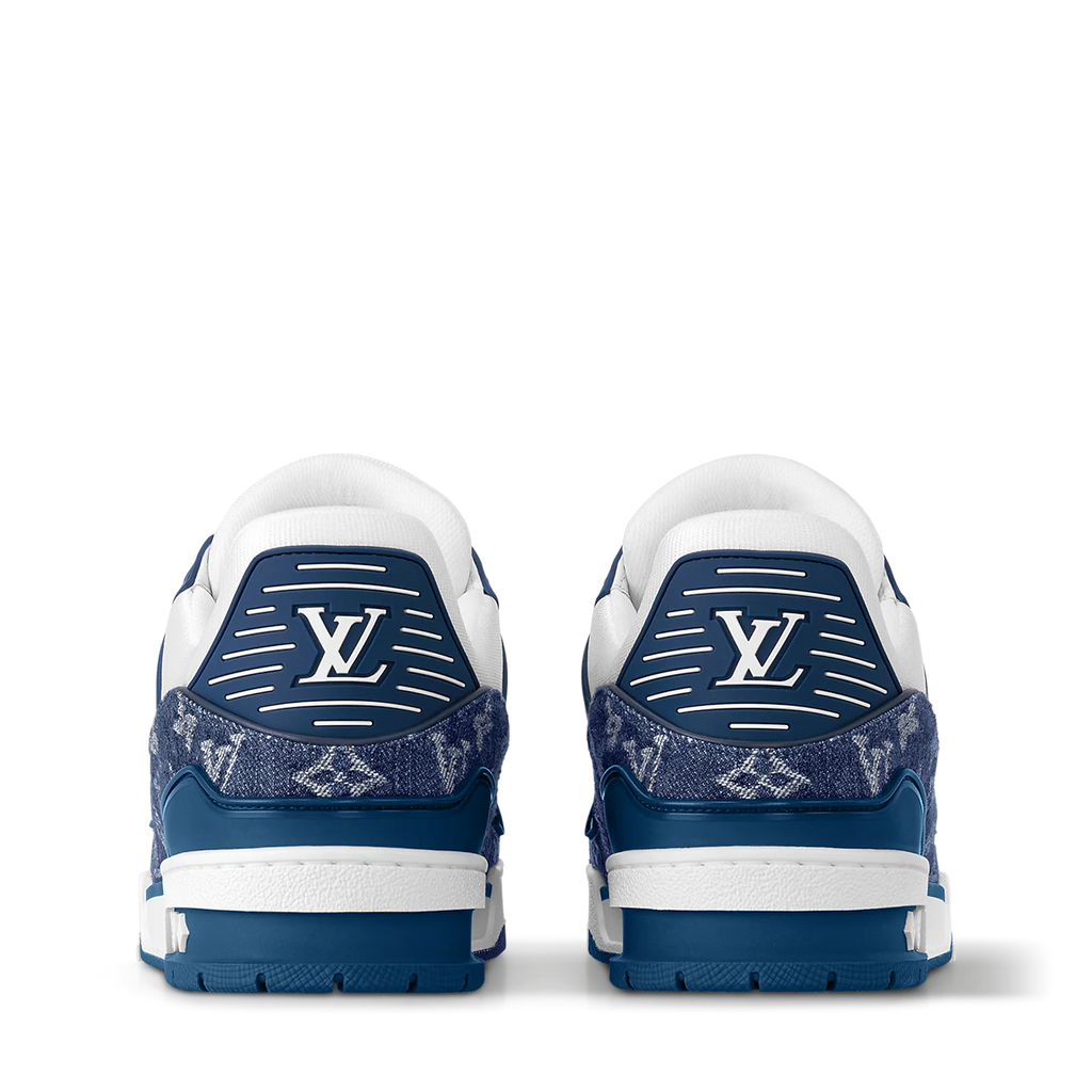 LOUIS VUITTON LV TRAINER WHITE BLUE FULLY BOXED