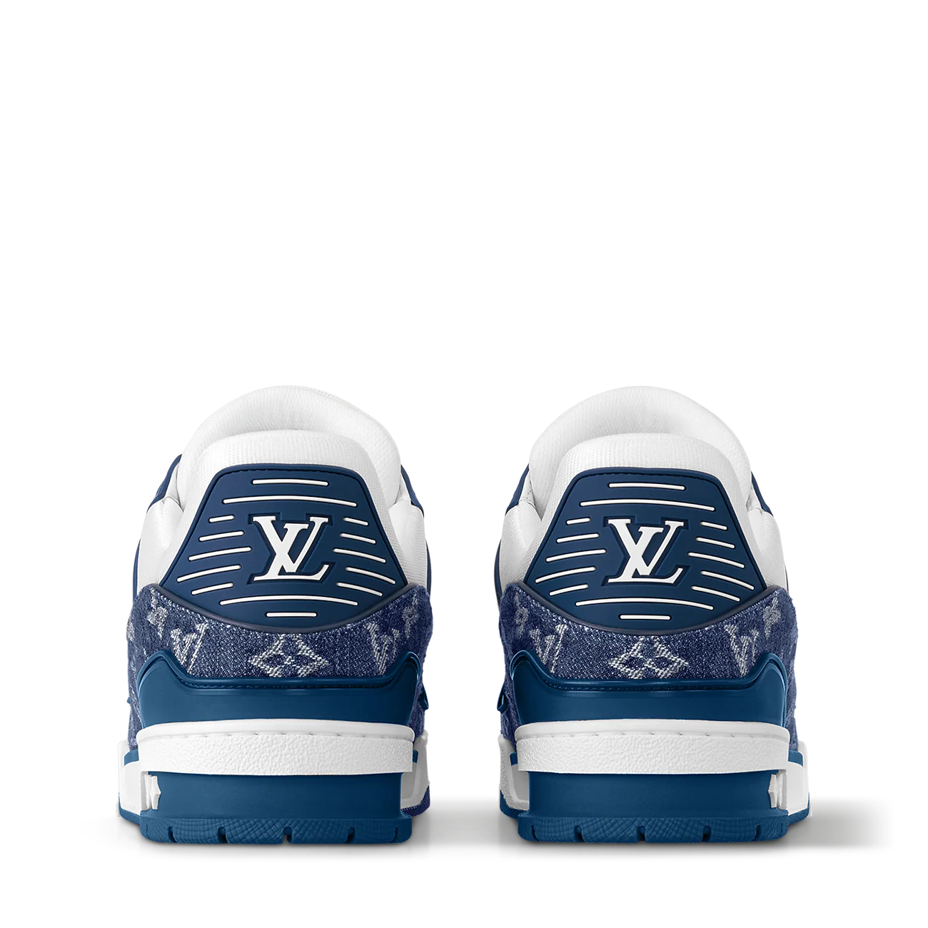LOUIS VUITTON LV TRAINER WHITE BLUE FULLY BOXED