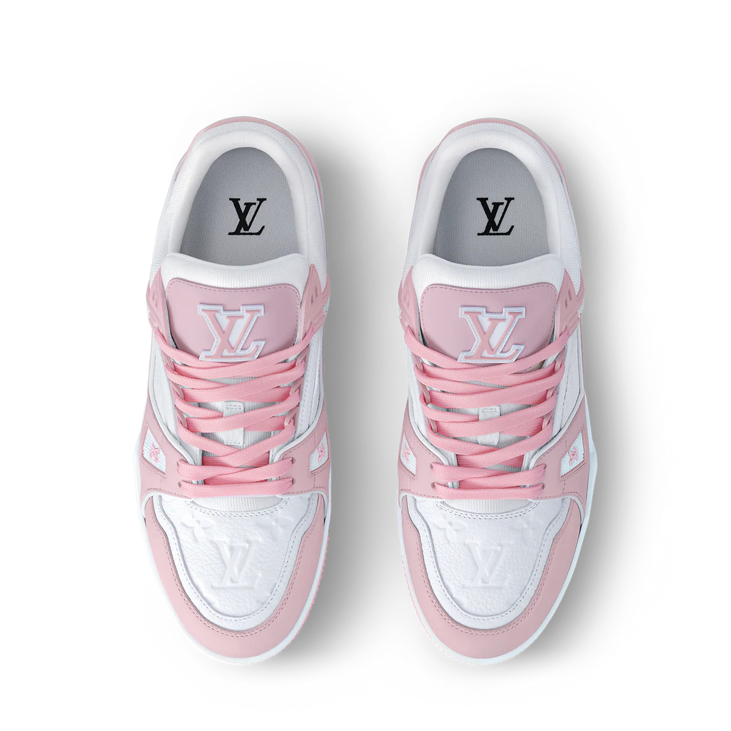 LOUIS VUITTON LV TRAINER WHITE PINK FULLY BOXED
